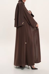 Classic Brown Hand-Embroidered Abaya