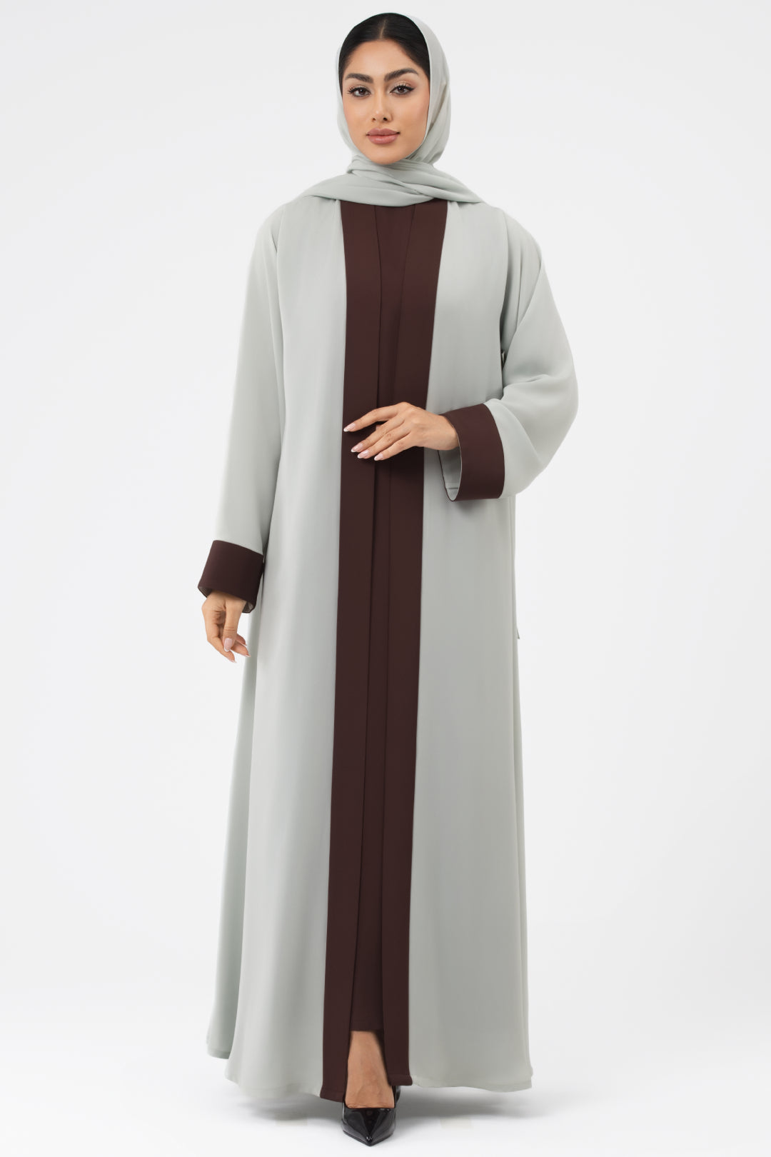 Diamond-Brown Abaya Set