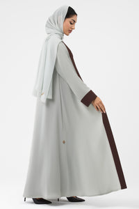 Two-toned Pale Sage Colored Abaya