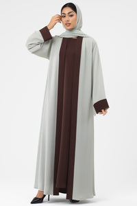 Two-toned Pale Sage Colored Abaya
