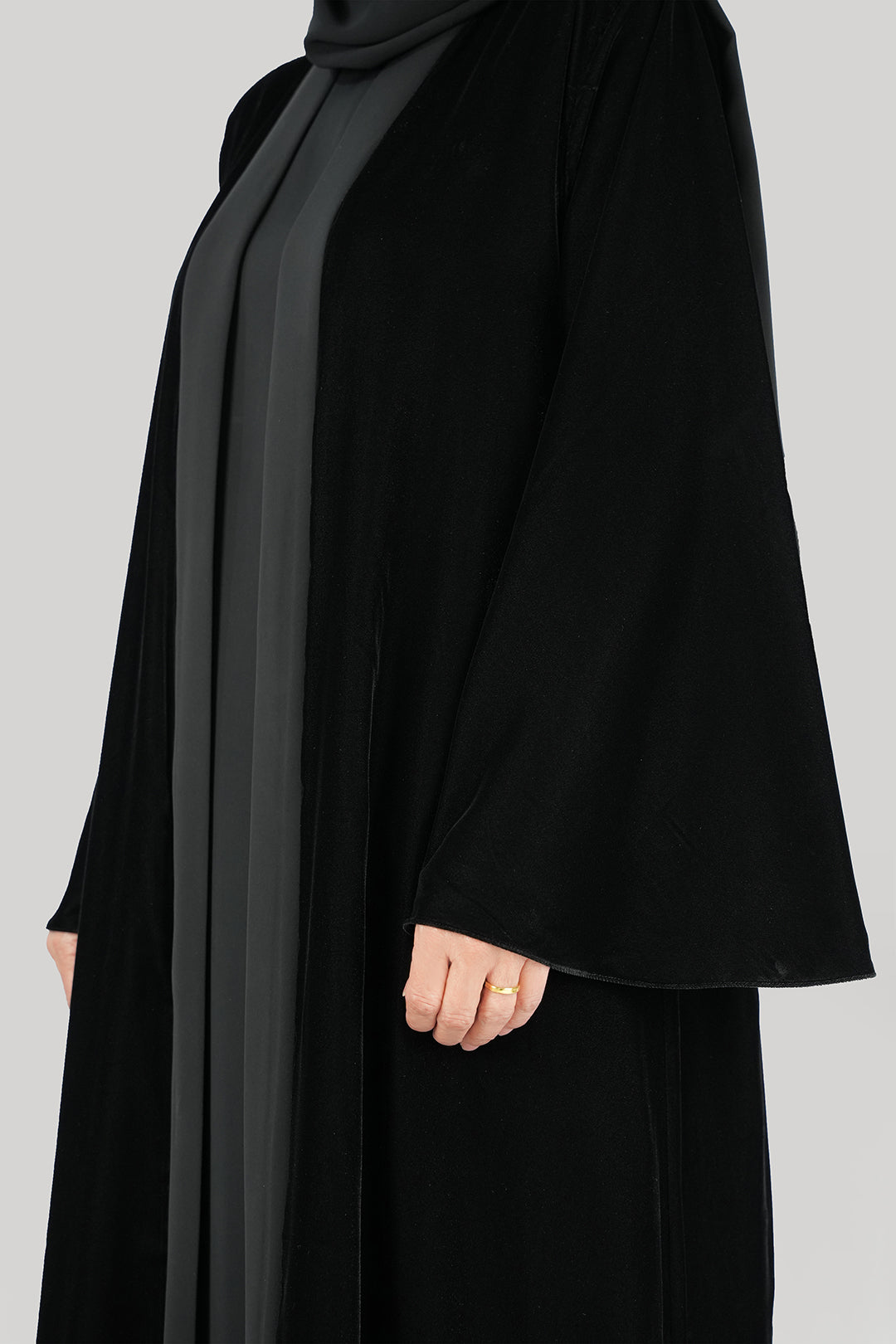 Black Winter Abaya