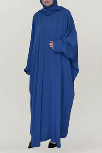 Wavy Plain Blue Colored Abaya