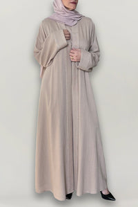Classy Beige Linen Abaya