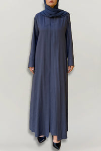 Chic Blue Linen Abaya