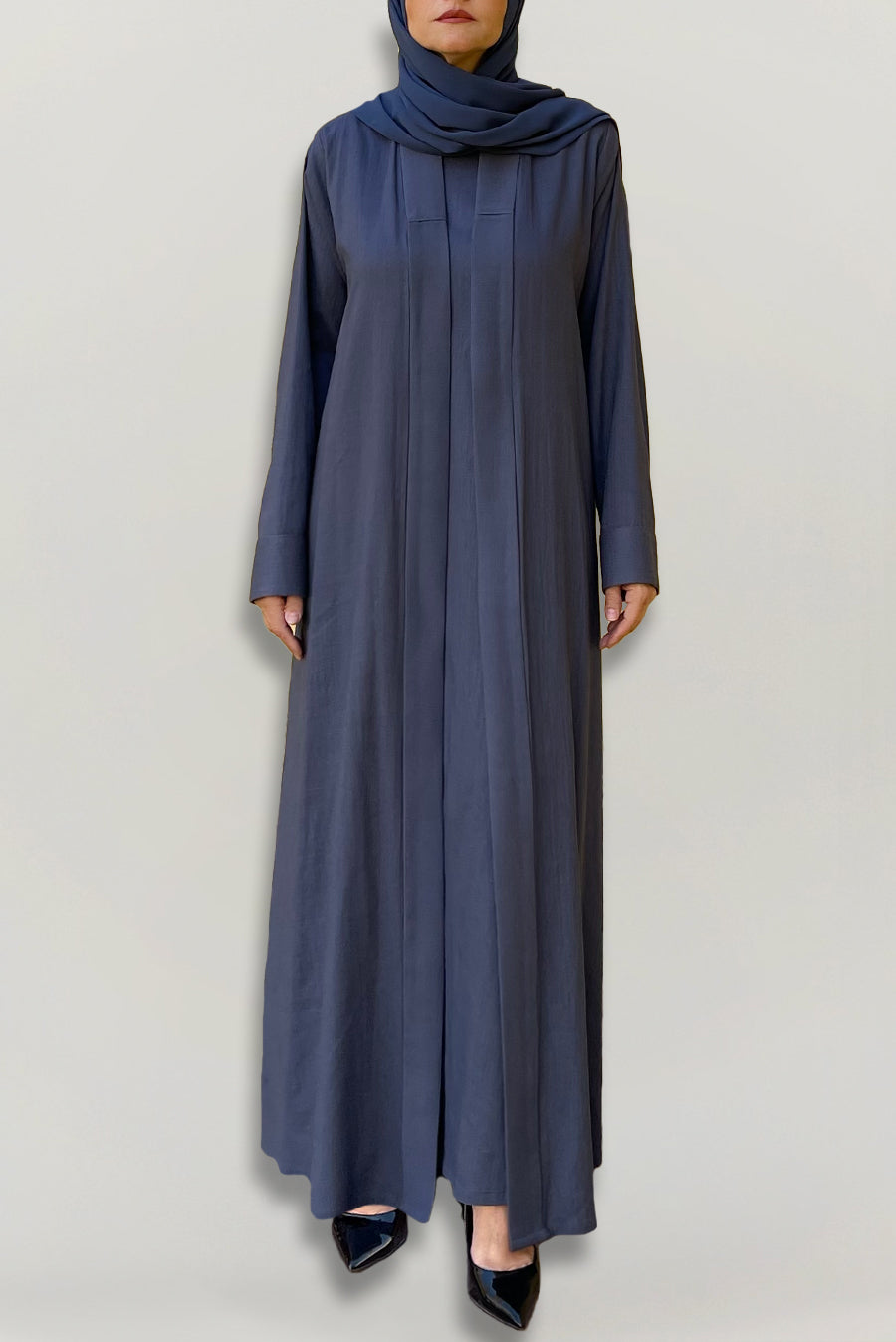 Chic Blue Linen Abaya