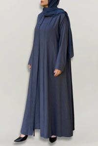 Chic Blue Linen Abaya
