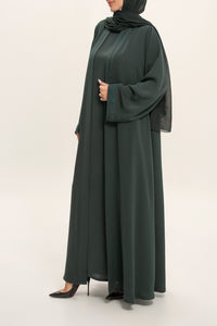 Luxury Royal Green Embroidered Abaya