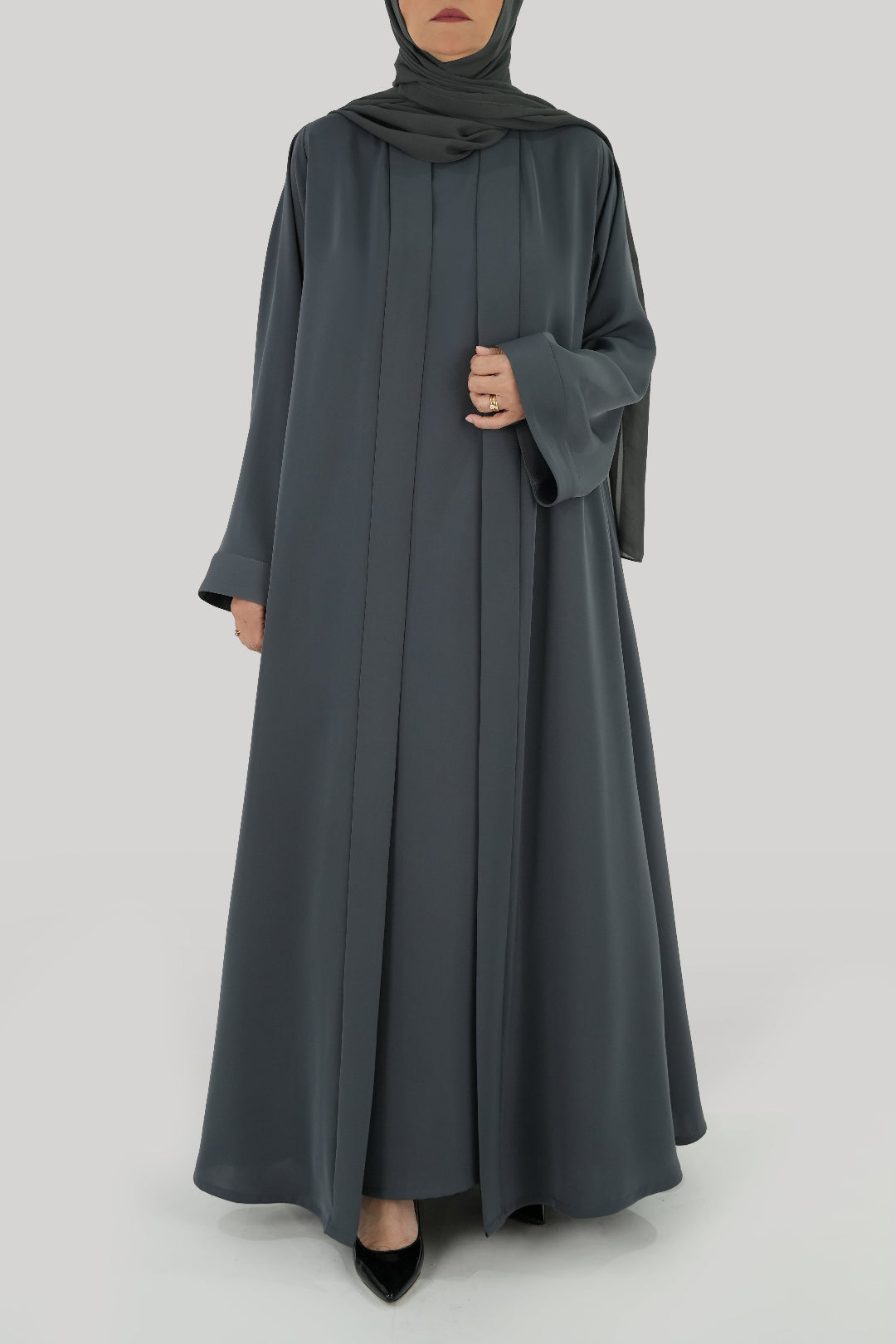 Elegant Charcoal Grey Colored Abaya