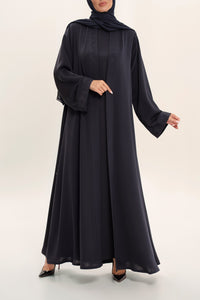 Stunning Navy Blue Embroidery Abaya