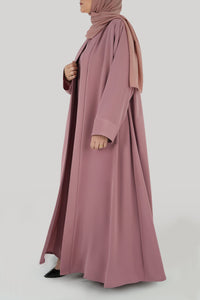 Flowy Plain Pink Colored Abaya