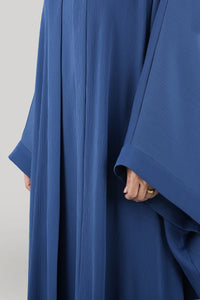 Crushed Blue Colored Bisht Abaya