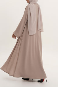 Classic Beige Embroidered Abaya