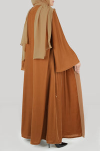 Thowby Chic Brown Velvet Winter Abaya