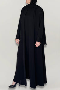 Flowy Plain Black Abaya