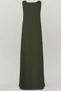 Wrinkled Bisht Olive Colored -under dress