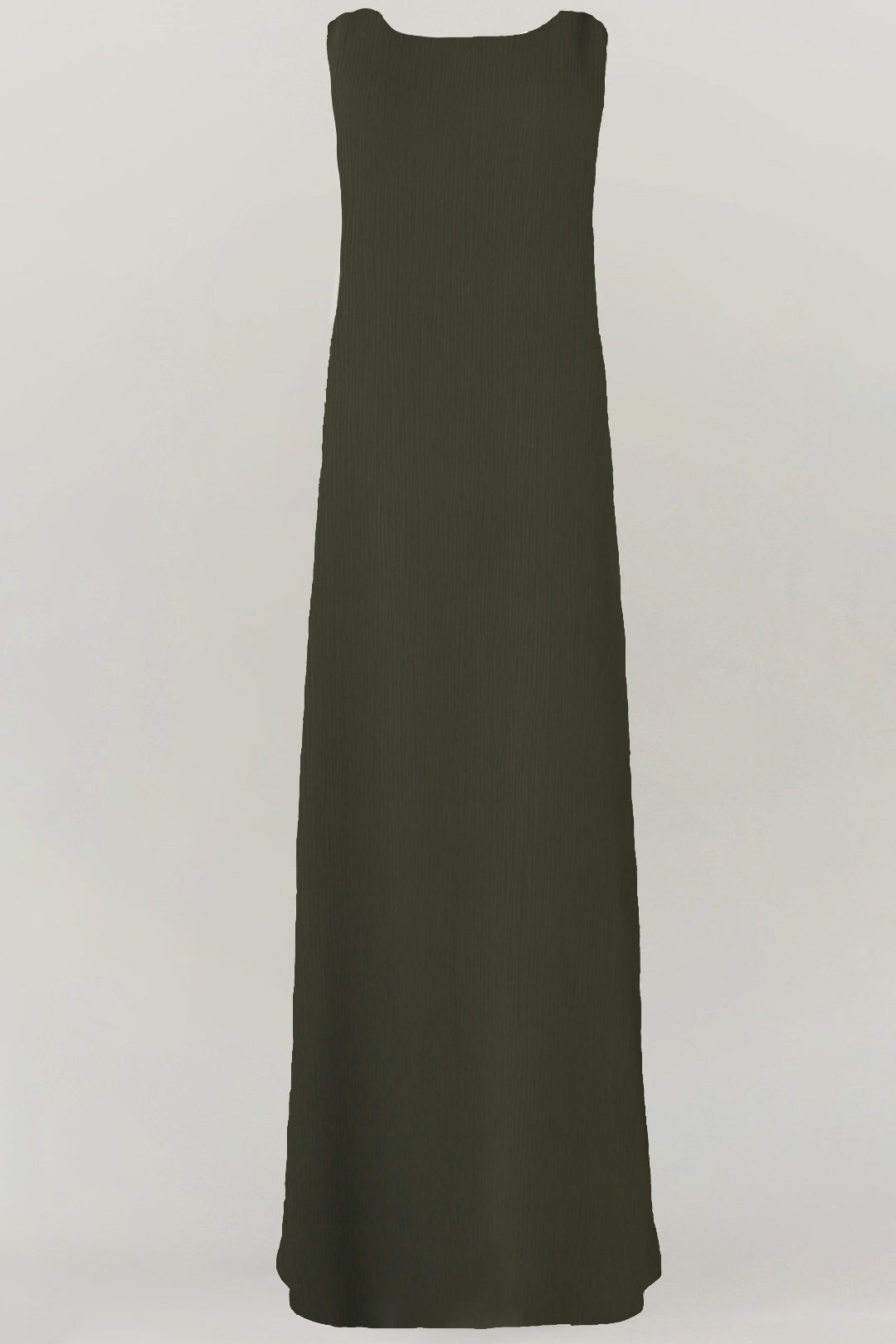 Wrinkled Bisht Olive Colored -under dress