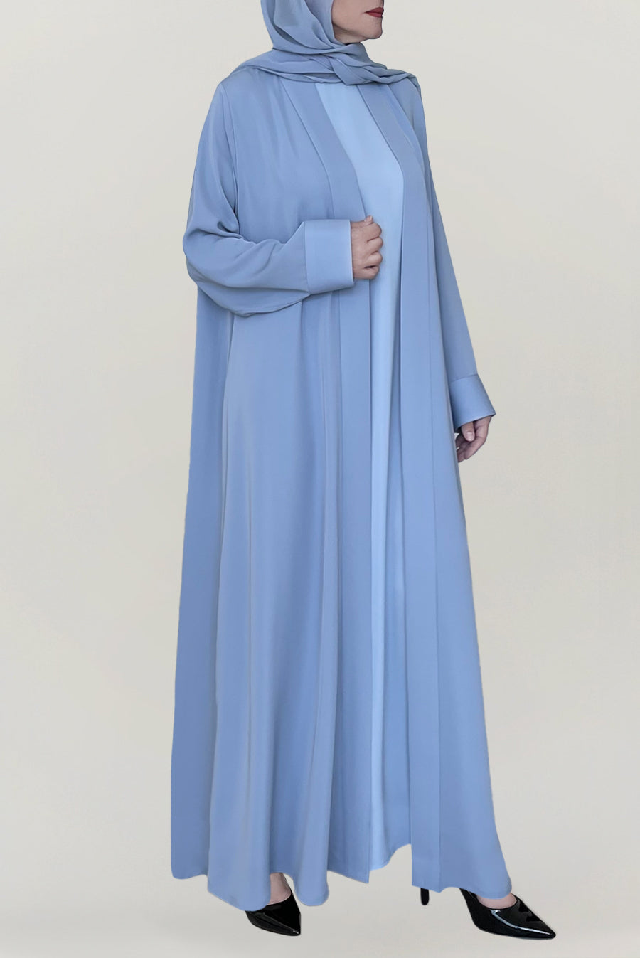 Chic Baby Blue Colored Abaya