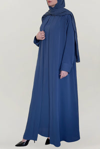Classic Plain Blue Colored Abaya
