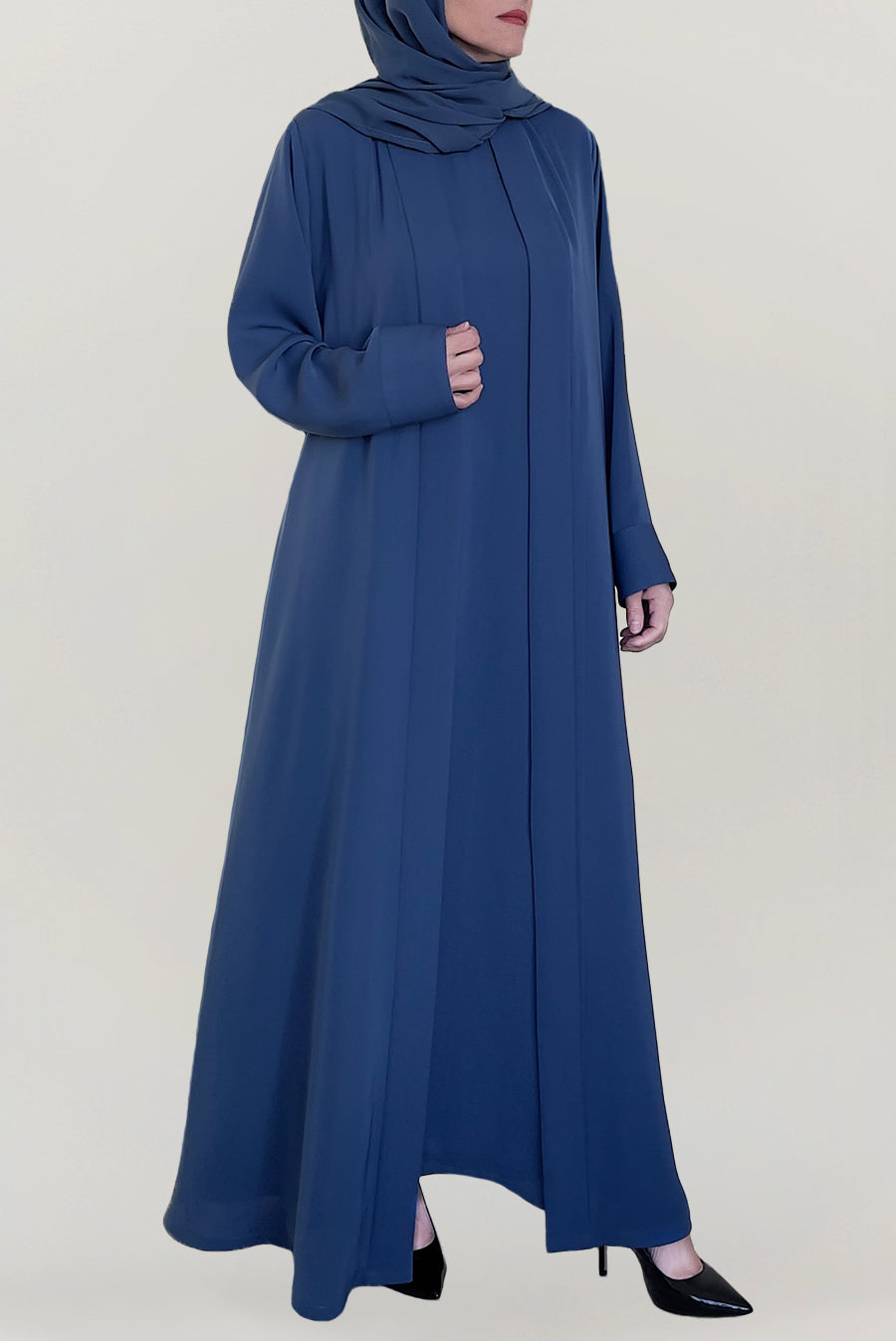 Classic Plain Blue Colored Abaya