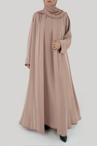 Chic Plain Peach Colored Abaya