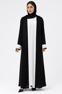 Two-toned Black Colored Abaya