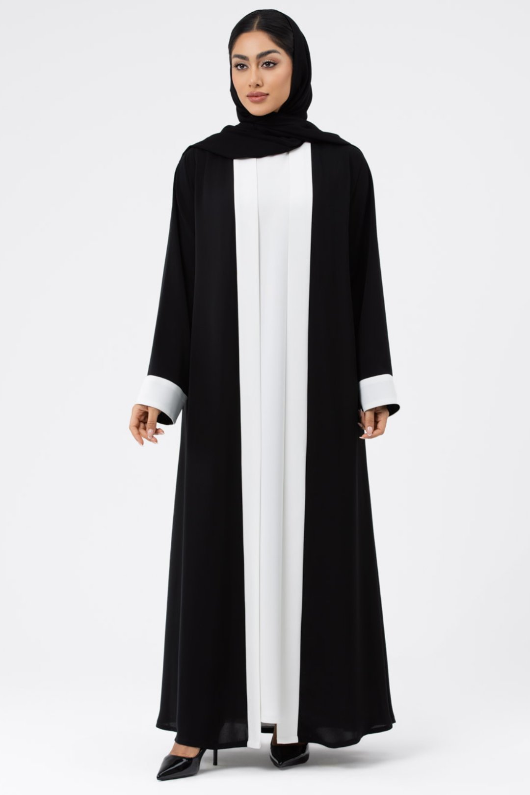 Two-toned Black Colored Abaya