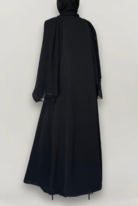 Embellished Flowy Black Abaya