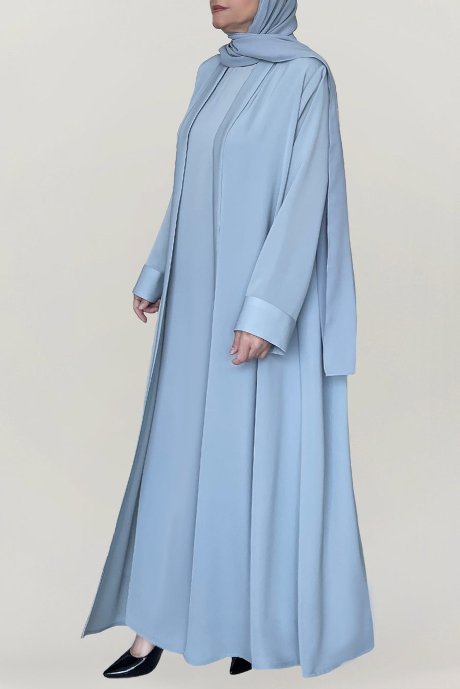 Flowy Sky Blue Colored Abaya
