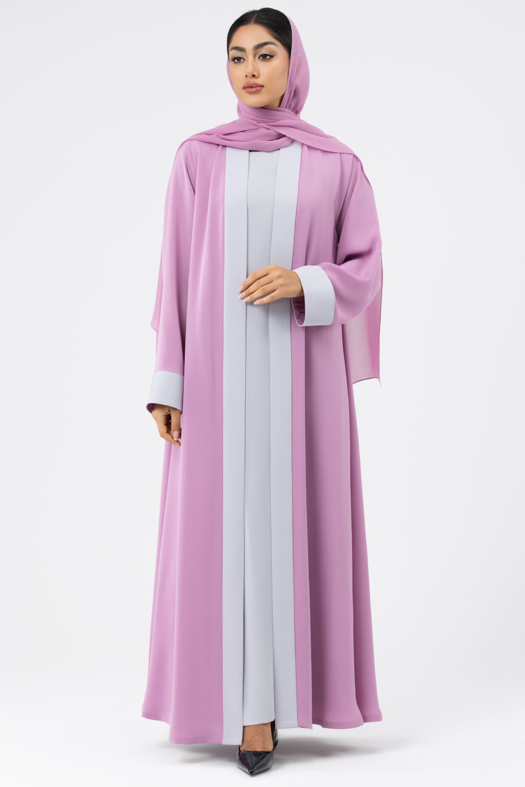 Two-toned Pink Colored Abaya