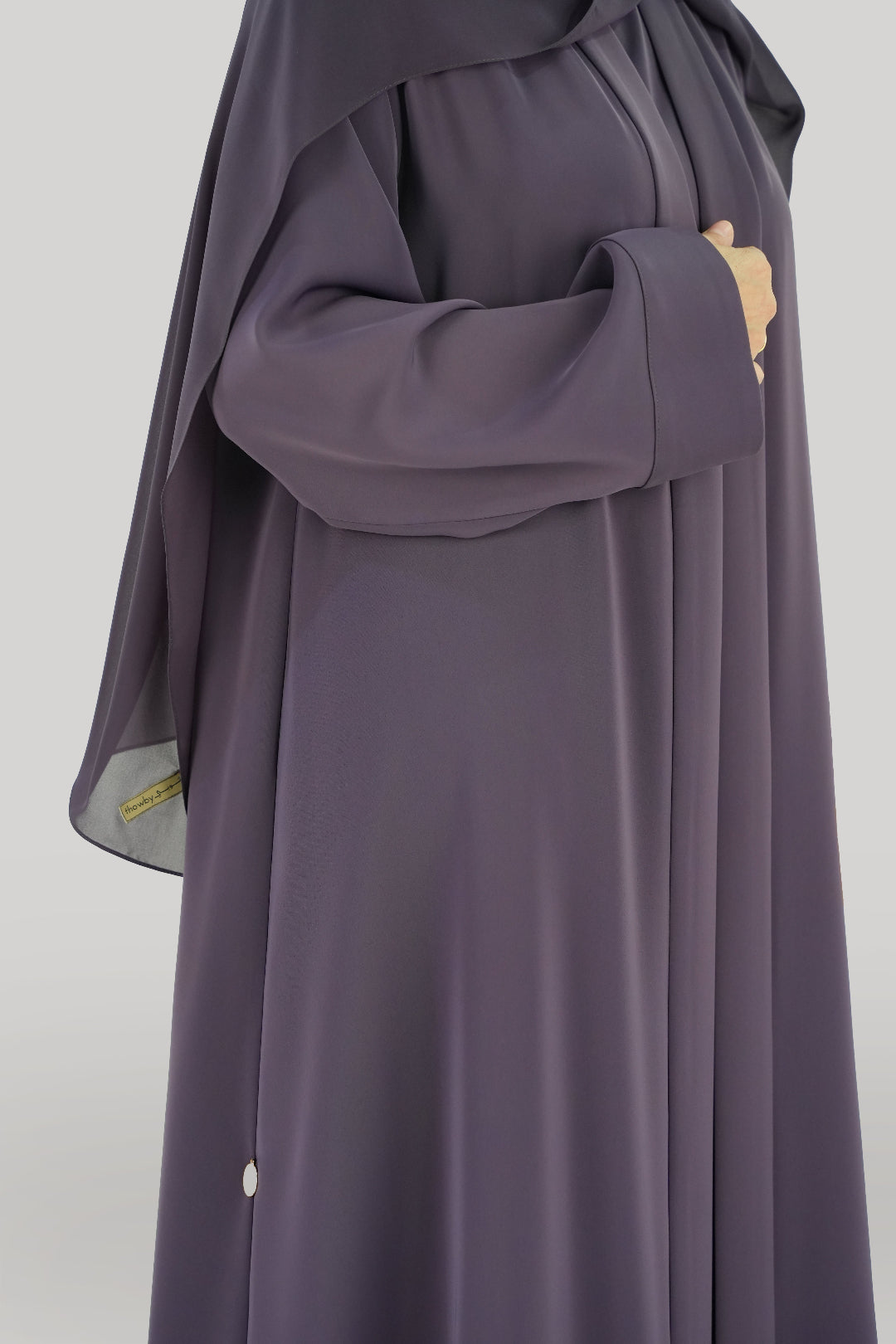 Flowy Plain Purple Colored Abaya