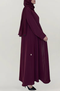 Elegant Burgundy Colored Abaya