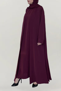 Elegant Burgundy Colored Abaya
