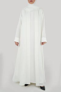 Premium Pearl White Colored Abaya