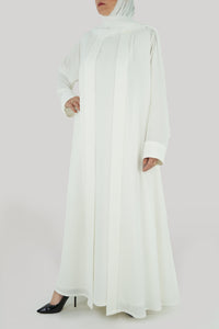 Premium Pearl White Colored Abaya