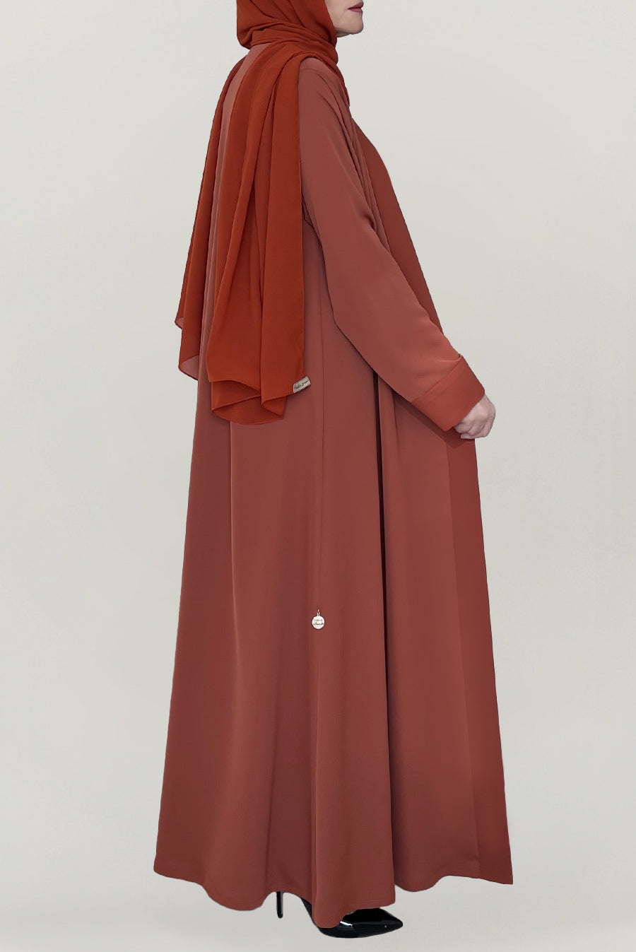 Modest Rust Brown Colored Abaya