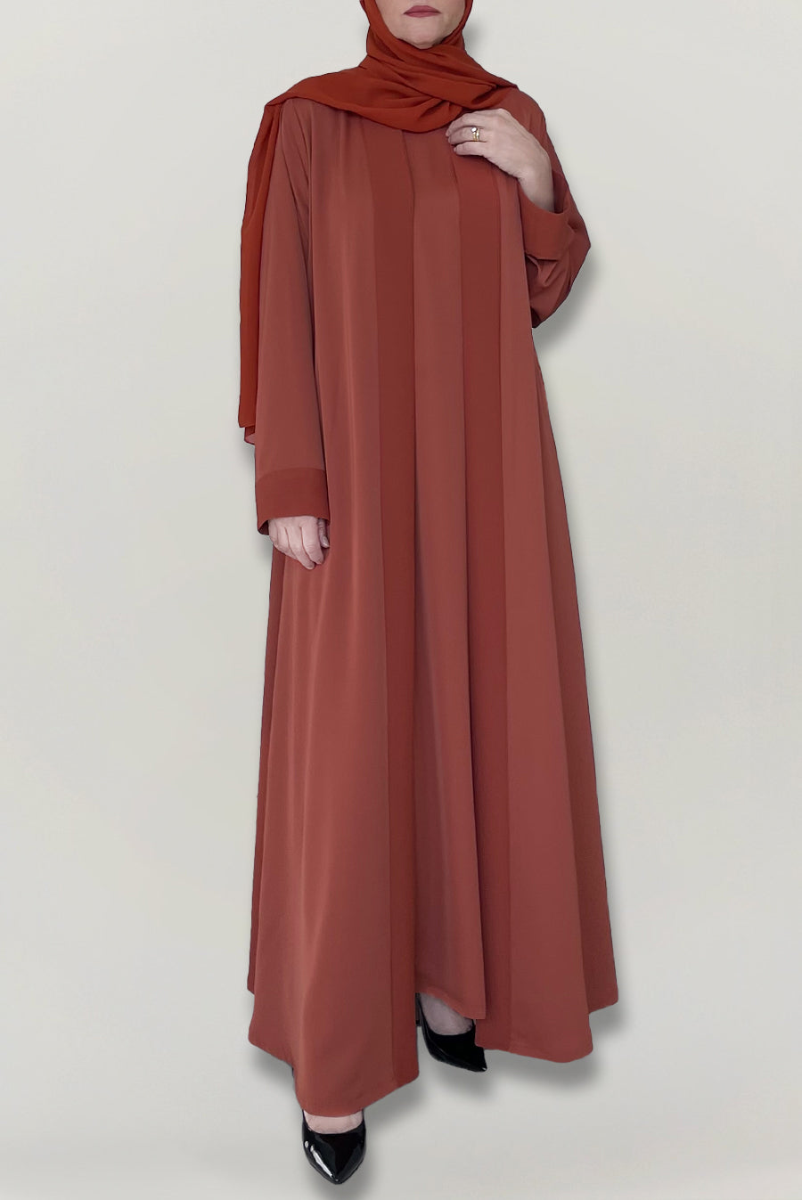 Modest Rust Brown Colored Abaya