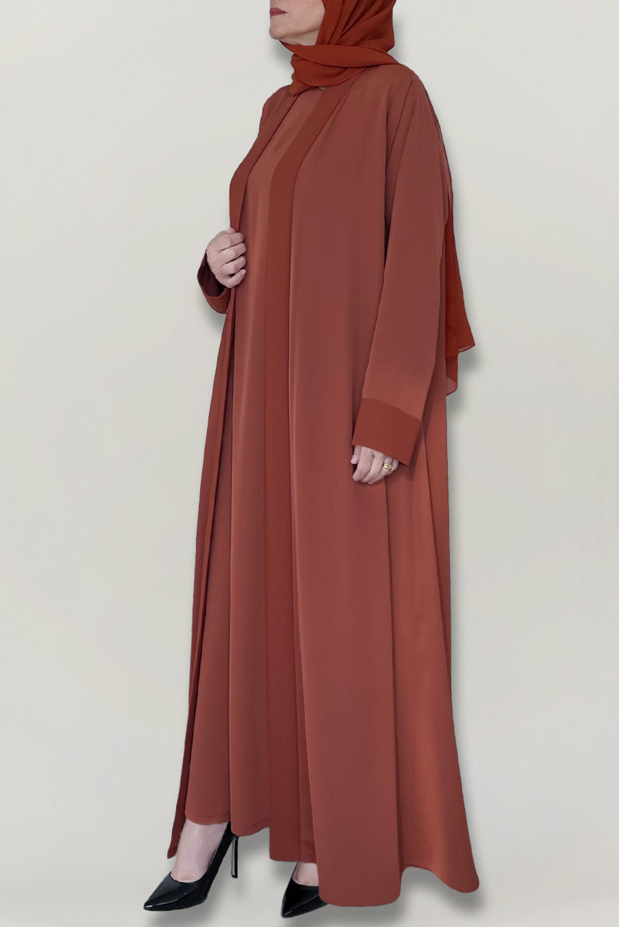 Modest Rust Brown Colored Abaya