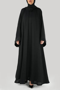 Crushed Black Colored Bisht Abaya