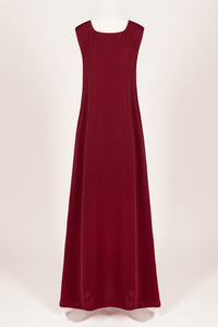 Maroon red under abaya dress