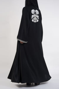 Premium Branded Abaya - thowby - Black embroidery abaya - dubai online abaya shops