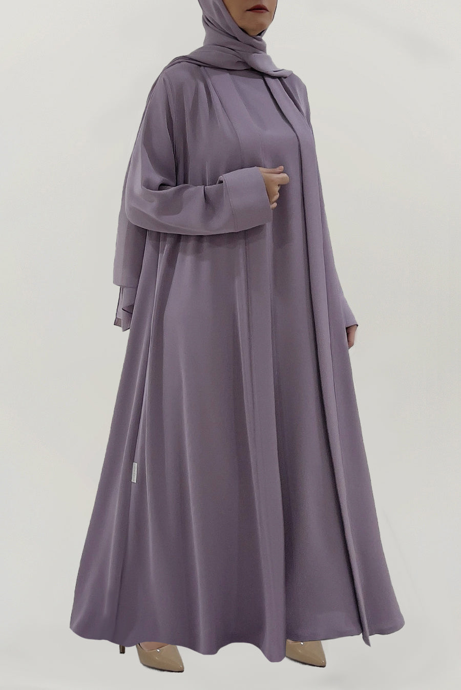 Modest Light Purple Colored Abaya