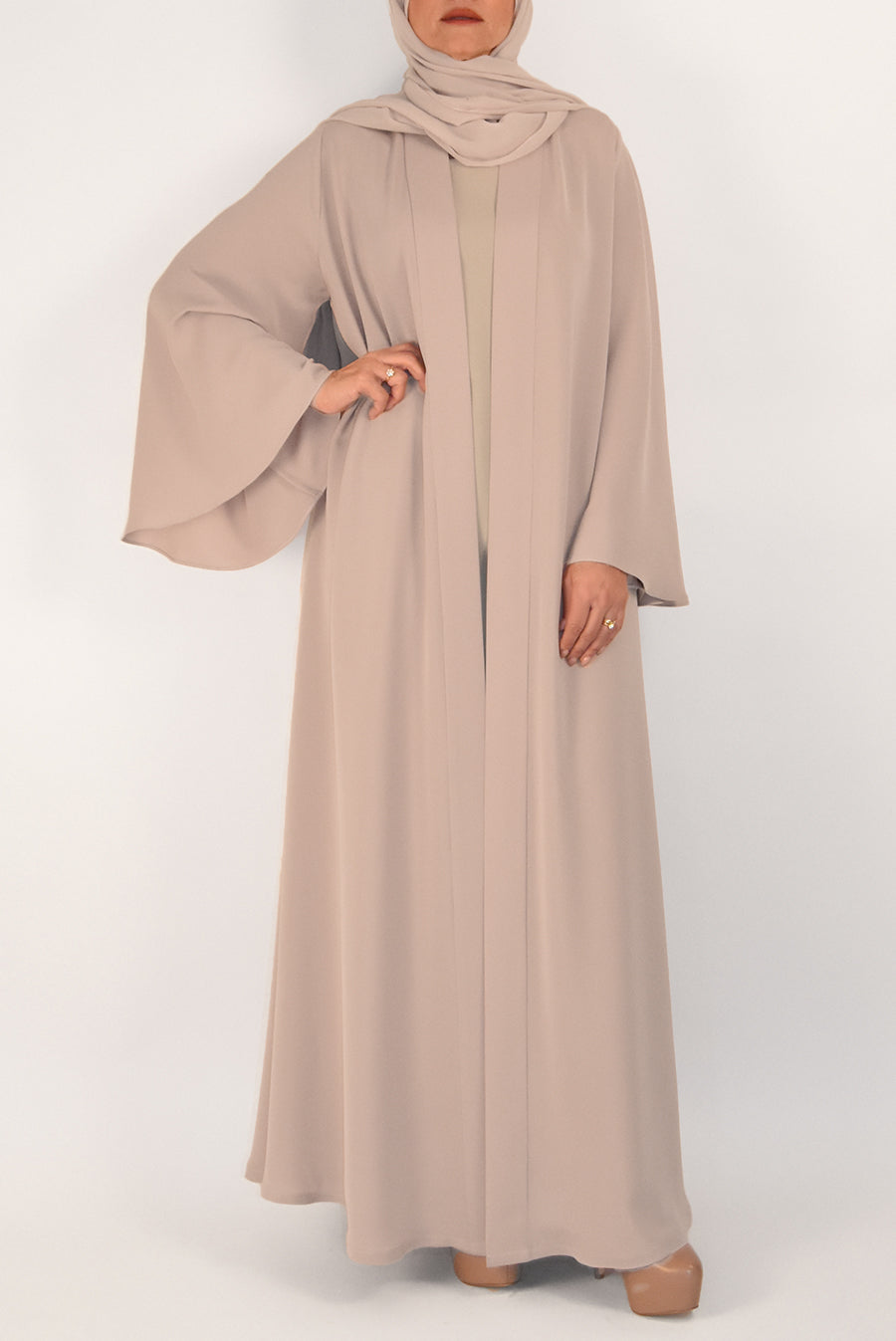 Classy Pearl Pink Colored Abaya