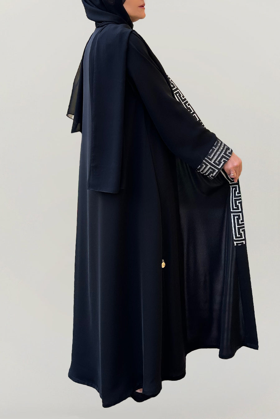 Luxury Detailed Black Abaya
