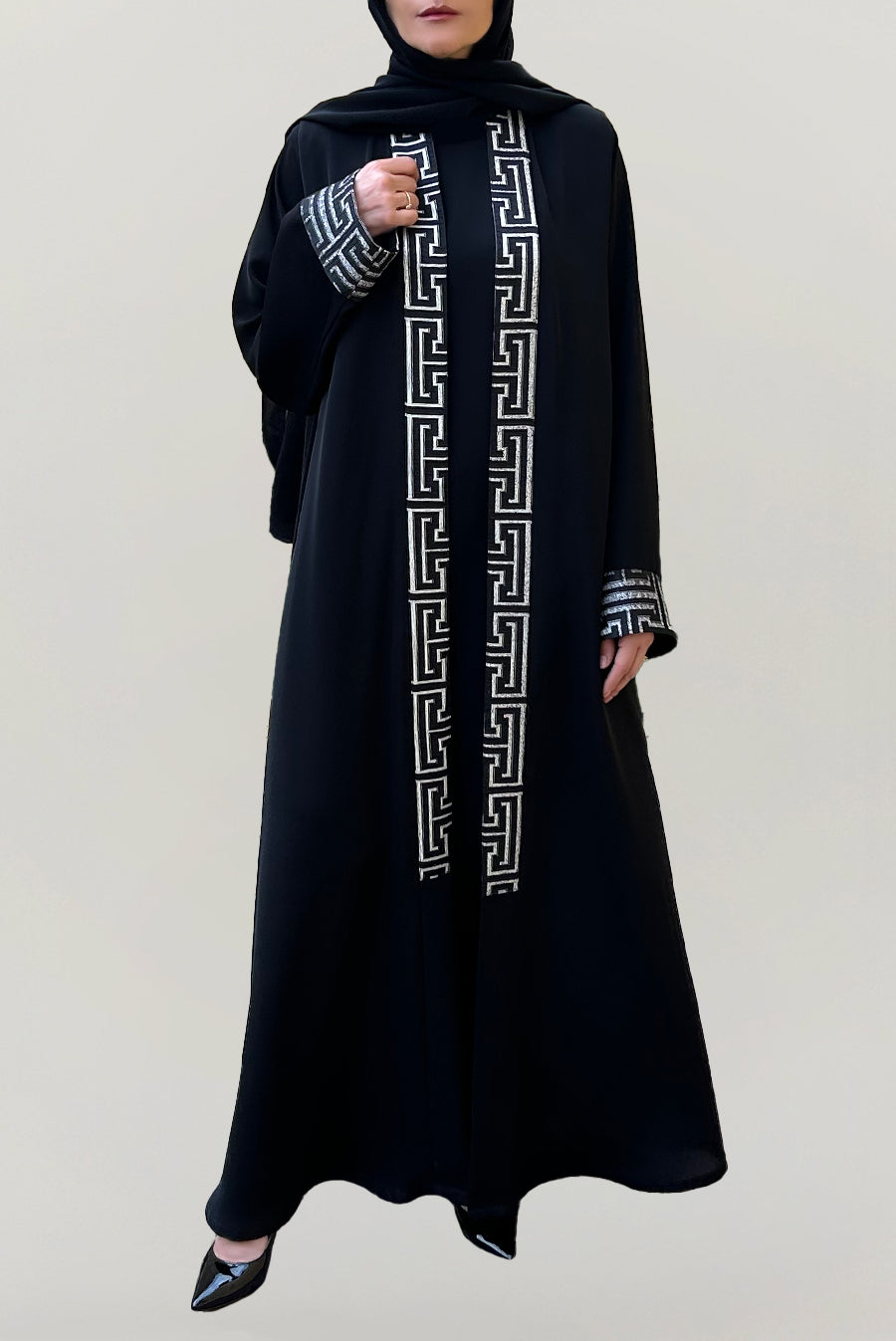 Luxury Detailed Black Abaya