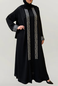 Luxury Detailed Black Abaya