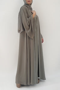 Elegant Flowy Grey Colored Abaya