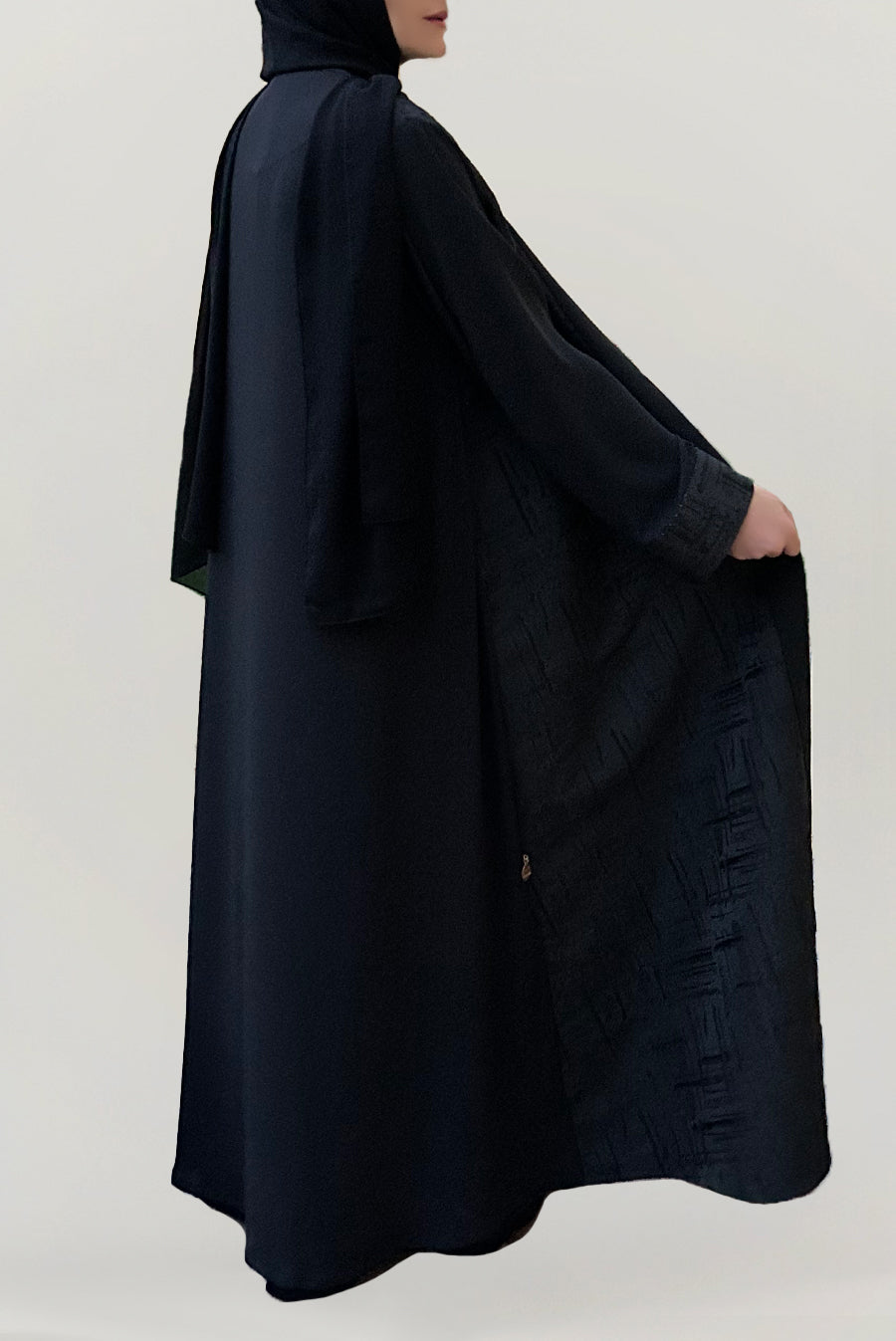 Modern Embellished Black Abaya