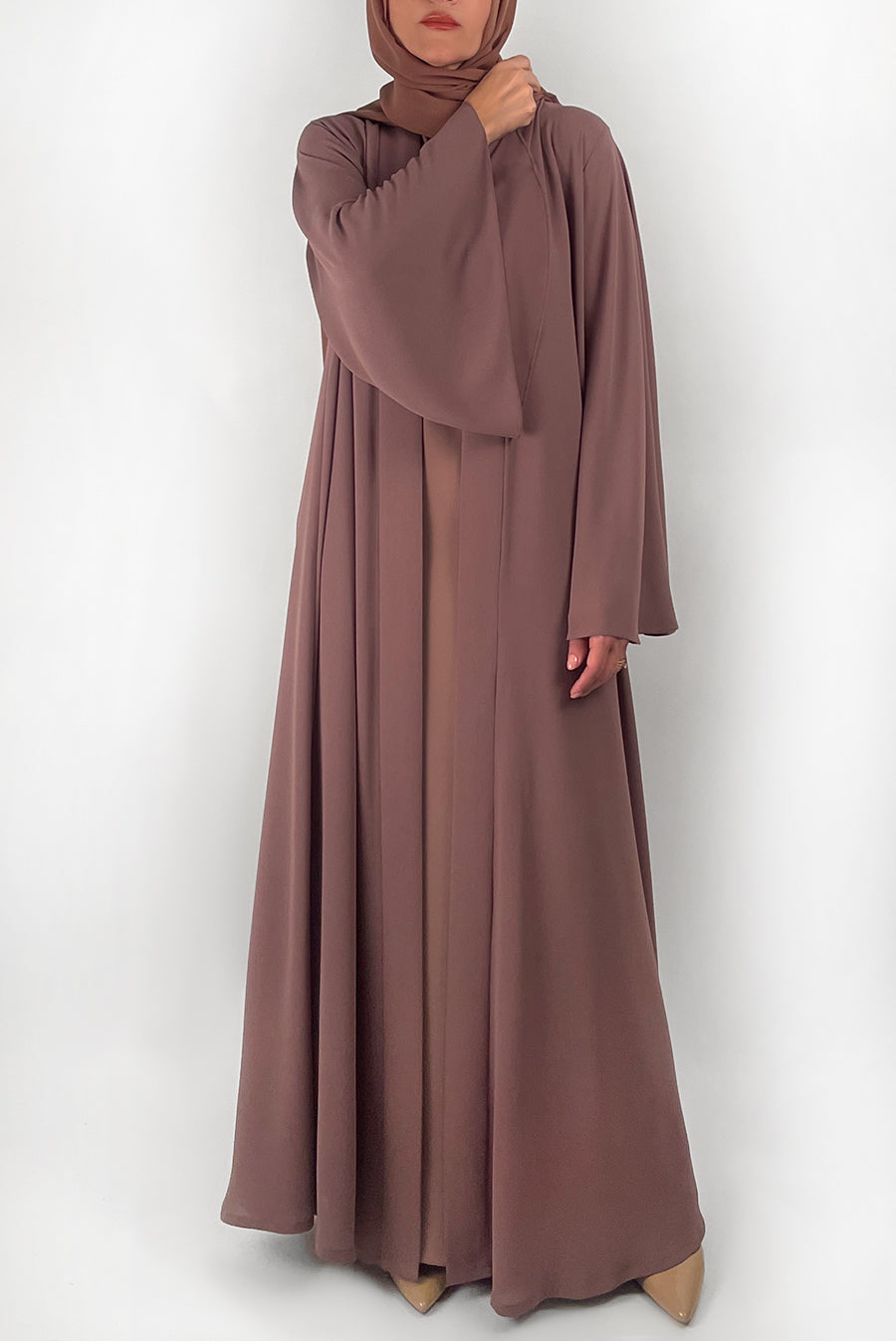 Lovely Pinkish Brown Colored Abaya