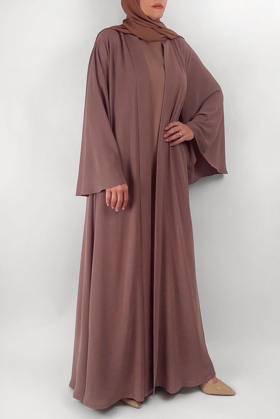 Lovely Pinkish Brown Colored Abaya