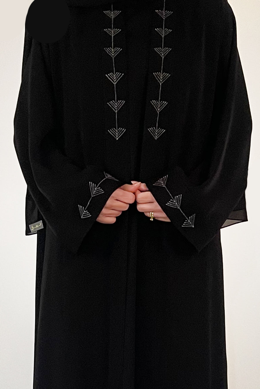 Embroidered Black Abaya